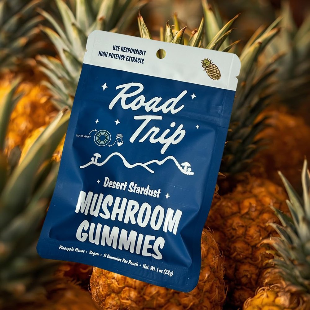 Road Trip - Desert Stardust - Mushroom Extract Gummies - Nootropic Blend (1-Pack, Pineapple)
