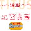 Titus Canned Sardines in Soybean Oil and Chilli Pepper Pack of 12 | Premium Quality Sardines, Rich in Omega-3 & Protein | Long Shelf Life, Ready to Eat view 2