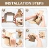 12 PCS Small Gift Boxes with Handle Rope, 3.15 Inch Square Elegant Kraft Corrugated Gift Packaging Boxes for Christmas Wedding, Portable Brown Foldable Paper Cases for Cupcake Candy Candle Cookies view 4