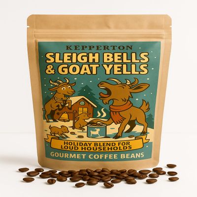 Sleigh Bells Goat Yells Coffee Funny Holiday Blend for Loud Households, Christmas Gag Gift for Farmers Goat Lovers Family-Friendly White Elephant Ideas