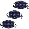 JZDACH Cloth Face Mask Balaclavas with Adjustable Ear Straps 3 Pack, Anime Fox Dustproof Mouth Scarf Reusable Washable Mask for Outdoor Indoor Use view 1