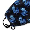 JZDACH Fashion Reusable Washable Cloth Mask Balaclavas 3 Pack Blue Fire Dragon, Dustproof Adjustable Ear Loops Comfortable Face Cover Mouth Scarf for Work Office view 2