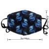 JZDACH Fashion Reusable Washable Cloth Mask Balaclavas 3 Pack Blue Fire Dragon, Dustproof Adjustable Ear Loops Comfortable Face Cover Mouth Scarf for Work Office view 4