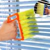 1 Piece NineLife Basics Washable Multifunction Cleaning Window Blinds Brush, Portable Home Air Conditioning Cleaner Duster, Household Crevice Cleaning Brush, Household Cleaning Tool (Yellow) view 3