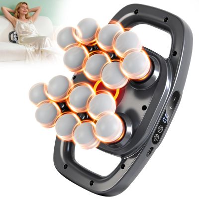 16-Head Massage Gun, 3 Modes & 30 Levels, Electric Massage Tool for Shoulder, Waist, Legs, Back Massager for Pain Relief Deep Tissue, Quiet & Powerful Full Body Massager, Ideal Gift for Men & Women