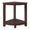 WestinTrends Sage HDPE Plastic Waterproof Shower Corner Bench, Dark Brown view 2