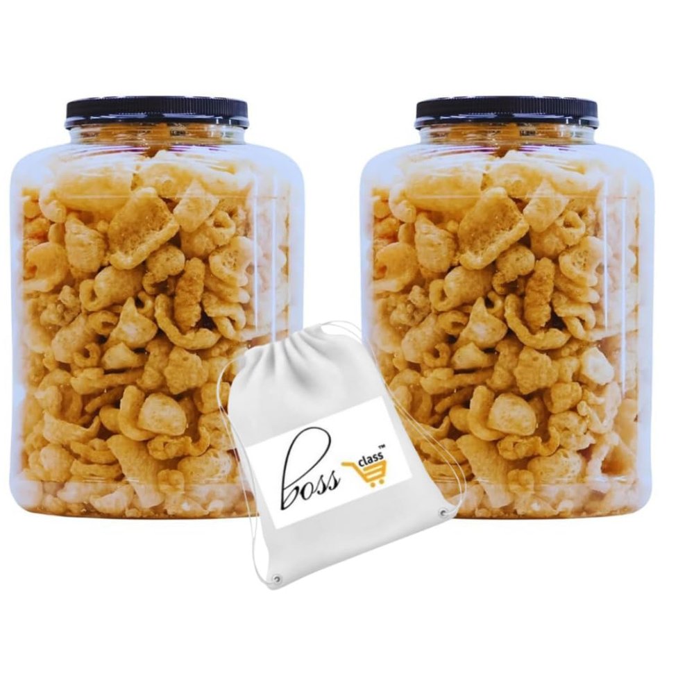 (2) Fried Pork Rinds Original 16oz Resealable Tub CUSTOM BAG Crunchy Chicharrones Fried Pork Skins High Protein Zero Carb Snack Keto Paleo Low Carb Party Food Gourmet Snack Savory Treat