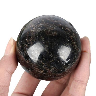 CQMLWSDNW Garnet Ornaments Stone Polished and Artworks Crafts,Black,50~60mm 210~380g