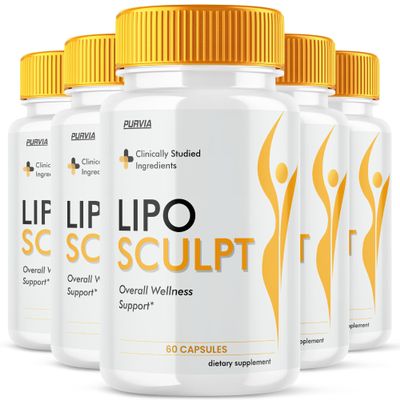 (5 Pack) Lipo Sculpt Capsules, LipoSculpt Pills Advanced Loss Support Supplements Capsulas, Premium Health Wellness Formula, Natural Ingredients for Healthy Digestion Maximum Energy Pastillas (300 ct)