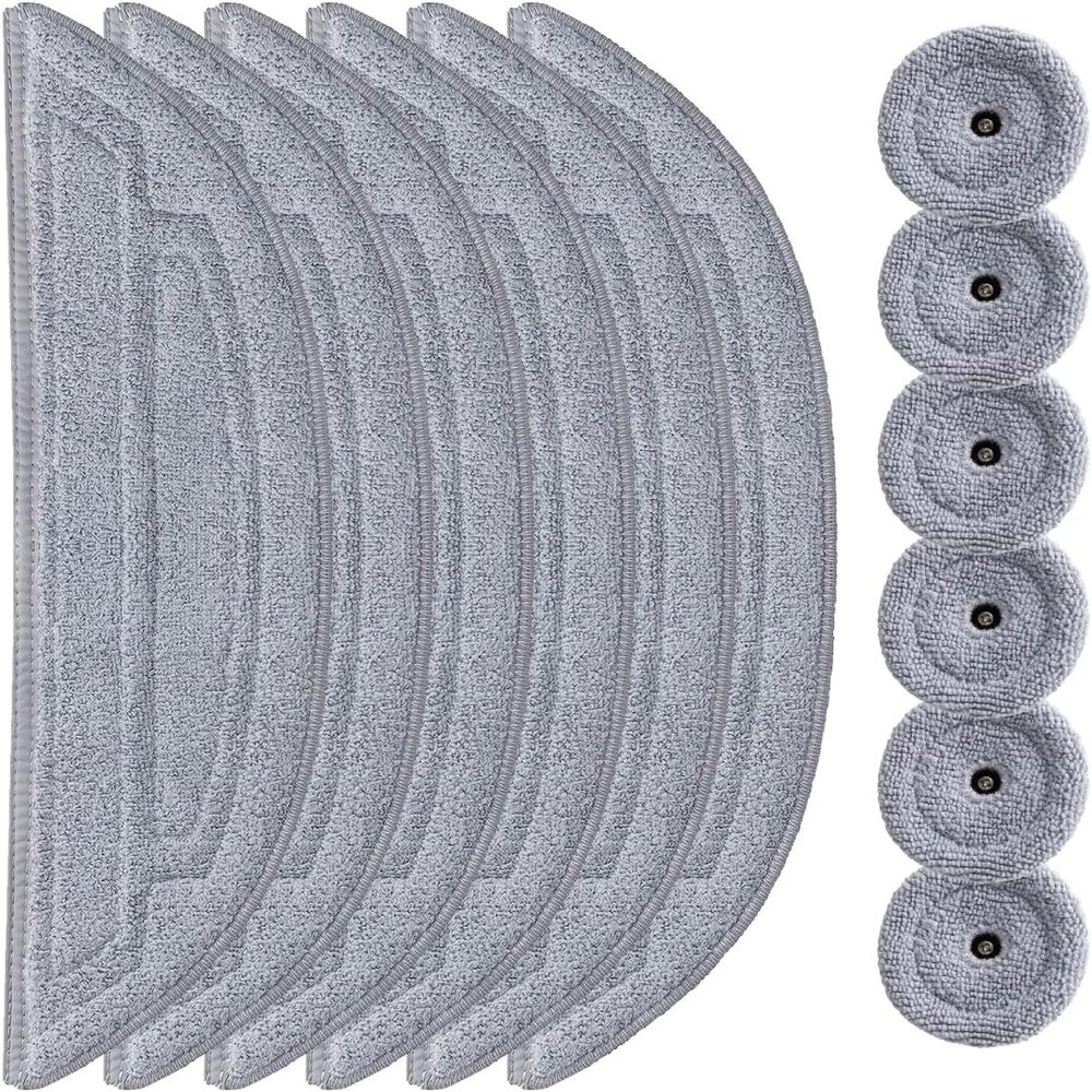 12Pack Microfiber Mop Cloths Compatible with Roborock S8 MaxV Ultra, S8 Max Ultra Robot Vacuum,Mop Pad Replacement Accessories with Dual Sonic Vibrations Modules Mop Pad