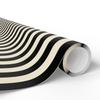 Modern Black Stripe Wrapping Paper, Tuxedo Christmas Wrapping Paper, Holiday Gift Wrap Roll, Striped Gifts Wrap Paper, Birthday Christmas Classic Gift Wrap view 3