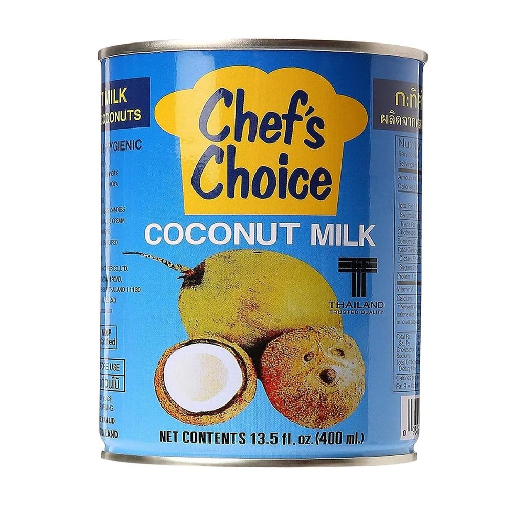 Chef Choice Coconut Milk, 4 Pack Rich & Creamy Coconut Milk for Cooking, Baking, Curries, Smoothies & Vegan Recipes Dairy Free, Gluten Free