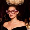 bullabulling Retro Christmas Bling Rhinestone Reading Glasses for Women Christmas Party Ladies Blue Light Blocking Readers (red/white, 2.75, x) view 4