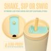 BlenderBottle 2-in-1 Insulated Stainless Steel Shaker Tumbler, Swig Leakproof Lid, Straw, BlenderBall, BPA Free, For Protein Shakes, Smoothies, And Pre Workout, 24 oz, Yellow (Mellow) view 2