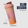 BlenderBottle Sport Sleek Shaker Cup Insulated Stainless Steel Water Bottle with Wire Whisk, 25-Ounce, Sunrise (Pink/Orange) view 4