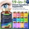 19-in-1 AREDS 2 + Eye Vitamins for Macular Health and Dry Eye, Lutein and Zeaxanthin Supplement with Vitamin C/E, Zinc, Omega-3, Support Eye Strain, Pressure, Night Vision & Hydration - 2 Pack view 3