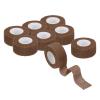 PATIKIL 1" x 5 Yard Bandage Wrap, 8Pcs Breathable Self Adhesive Elastic Bandage Wrap Roll Athletic Cohesive Tape for Wrists Knees Ankles Thighs Feet Sports Sprains Swelling, Brown view 1