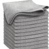 1-100PCS Gray Bamboo Charcoal Dishcloths - Thickened, Absorbent, Anti-Grease Microfiber Kitchen Cleaning Rags(100pcs) view 1