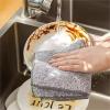 1-100PCS Gray Bamboo Charcoal Dishcloths - Thickened, Absorbent, Anti-Grease Microfiber Kitchen Cleaning Rags(100pcs) view 4