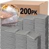 1-100PCS Gray Bamboo Charcoal Dishcloths - Thickened, Absorbent, Anti-Grease Microfiber Kitchen Cleaning Rags(40PCS) view 2
