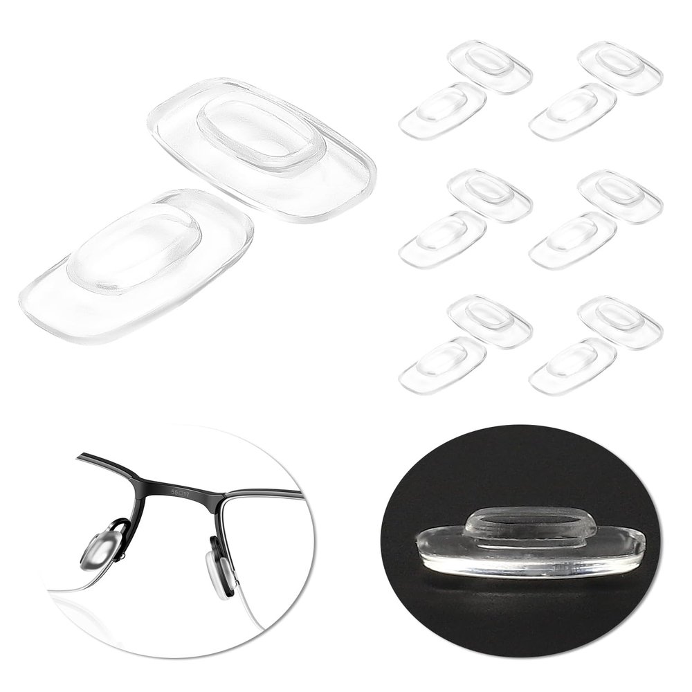 6 Pairs Nose Pad Replacement for Oakley Cathode OX3233 Eyeglasses Frame, Silicone Soft Clear Nose Cushion