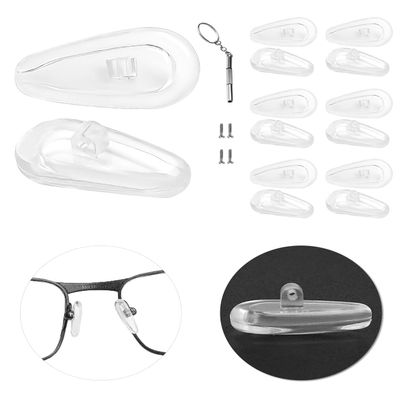 6 Pairs Nose Pad Replacement for Oakley Gauge 3.2 OX5128 Eyeglasses Frame, Silicone Soft Clear Nose Cushion