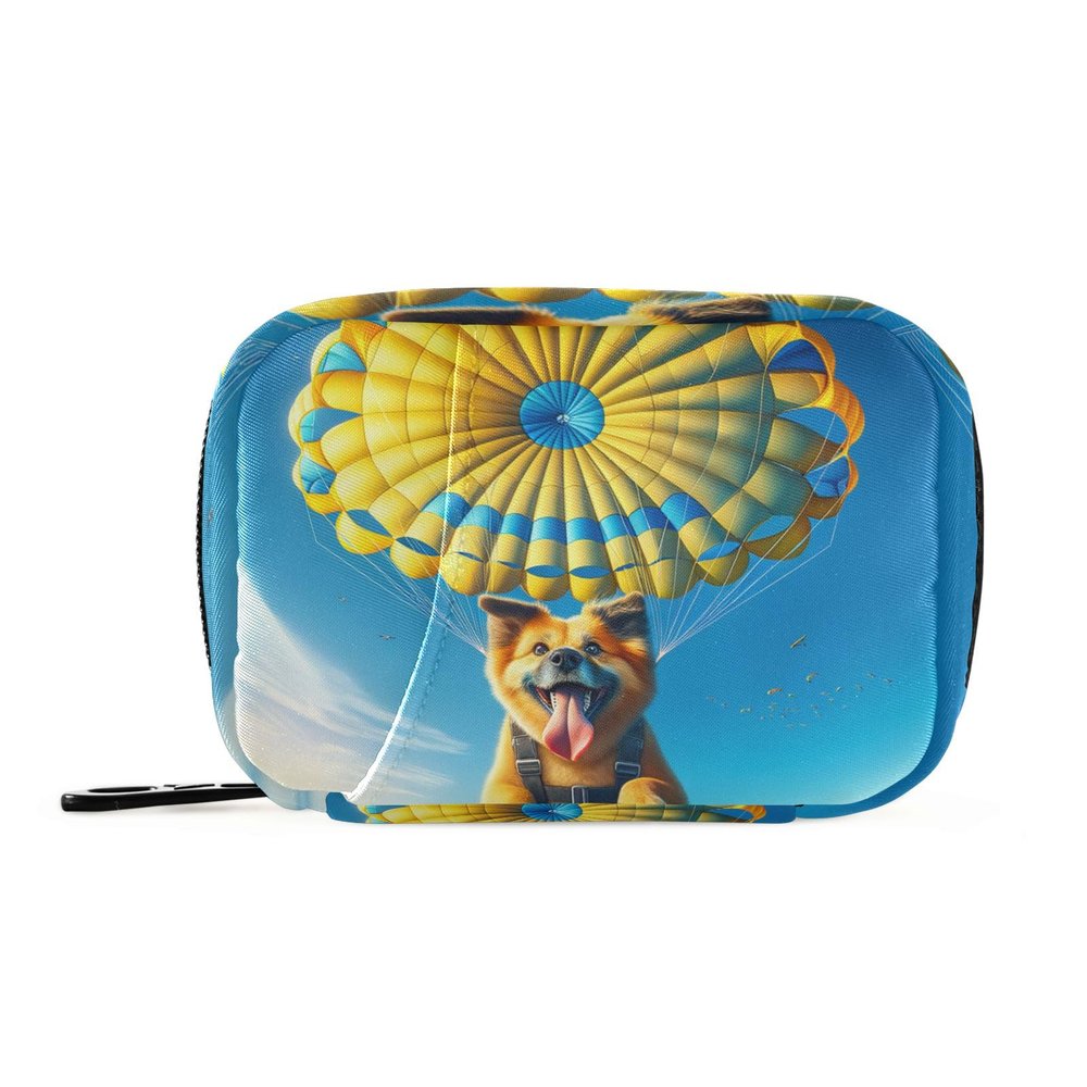 Dog Parachute Weekly Medicine Pill Organizer Travel Pill Case Box Holder Container Small for Vitamin Supplement