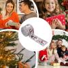 Wired Christmas Ribbon, Snowman Burlap Ribbon for Crafts, Decorative String, Homecoming Hair Flower Birthday Party Tree Holiday Decoration, Flexible Wired Edge for Easy Shaping view 4