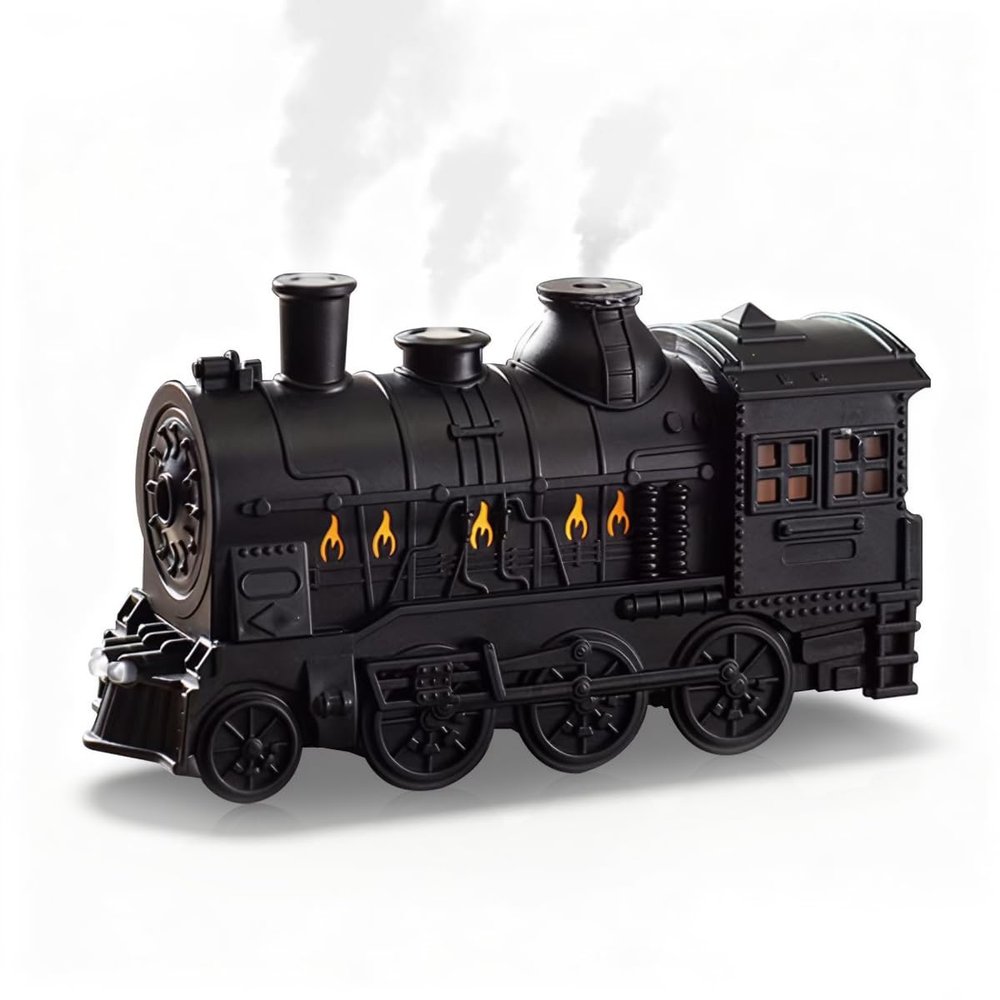 300ML Train Diffusers for Essential Oils, Magic Train Diffuser, Large Room Remote Control Quiet Aromatherapy Diffuser, Cool Mist Humidifier with Night Light for Bedroom Desk Auto Shut-Off (Black)