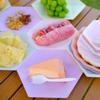 Disposable Paper Plates, 8 Inch Yellow Disposable Trays for Food, Compostable & Biodegradable Event Plates, Unbleached, Soak-Proof, Cut Resistant,30 Pack Bagasse Food Trays for Wedding, Christmas view 4