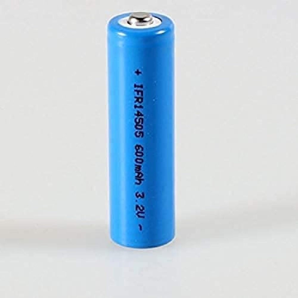 AIQFMNFC New LiFePo4 IFR 14505-600mAh AA 3.2V Top Iron Phosphate Flat Solar 2pcs