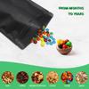100 Custom Printed 1 Color Logo 28g 6 * 8" Heat Sealable Stand Up Food Safe Mylar Bags Resealable Zipper Pouch Smell-proof Foil Bag for Candies (Black,1 Color Logo Printed, Single Side Print) view 3