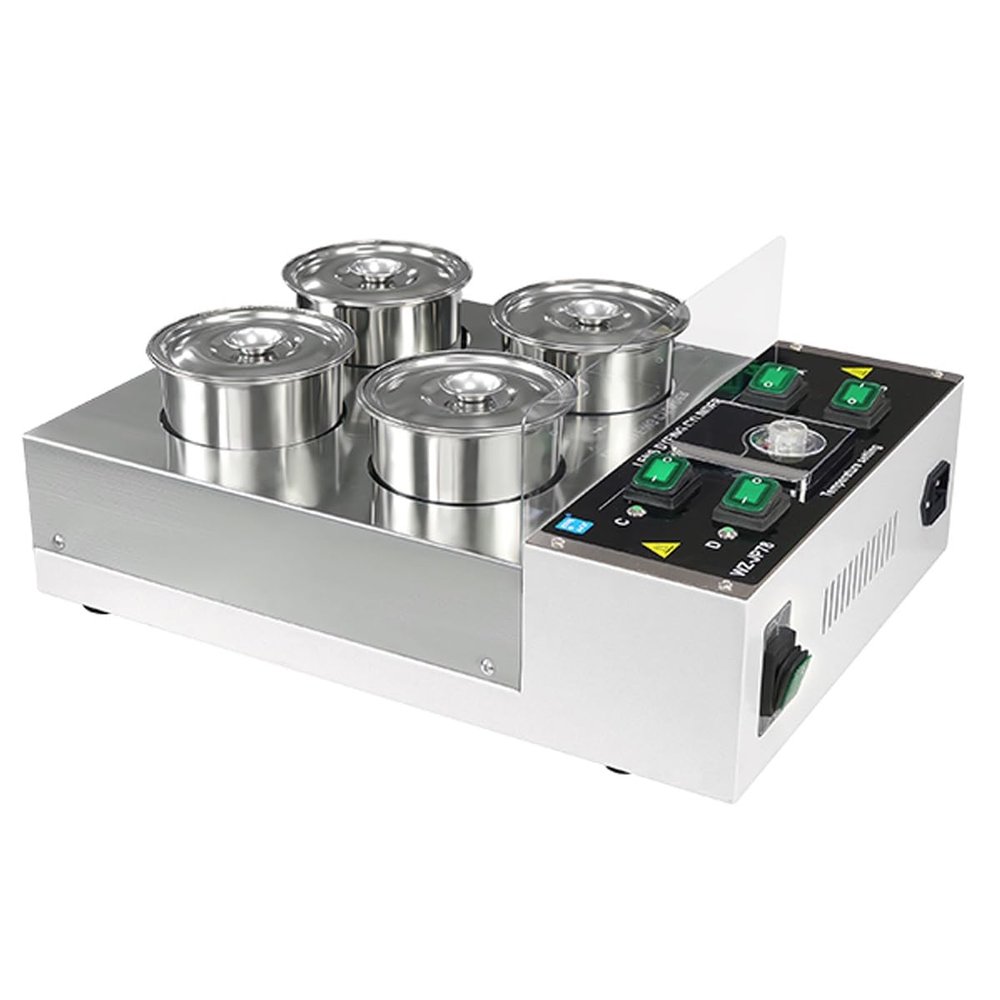 600W Optical Lens Dyeing Machine, Lens Glasses Tinting Equipment, Lens Dyeing Tank, Multi-Cup Tinting Bath, with Adjustable Temperature, for Eyeglasses Processing(4 Cups)