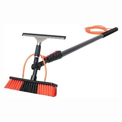 JIANSMZ High Altitude Glass Cleaning Brush,Water Fed Pole Kit, Water Fed Brush W/Squeegee, Water Fed Cleaning System, 3-in-1 Aluminum Outdoor Window Cleaner, Solar Paneltelesrod/6.0