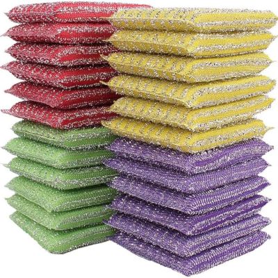 Sparkling Kitchen Cleaning Sponge Set, Dishwasher Wiping Cloth, Furniture Cleaning Sponge Wiper Multi Color Combination, Durable Cleaning Pad, Set of 40 Pieces (20)