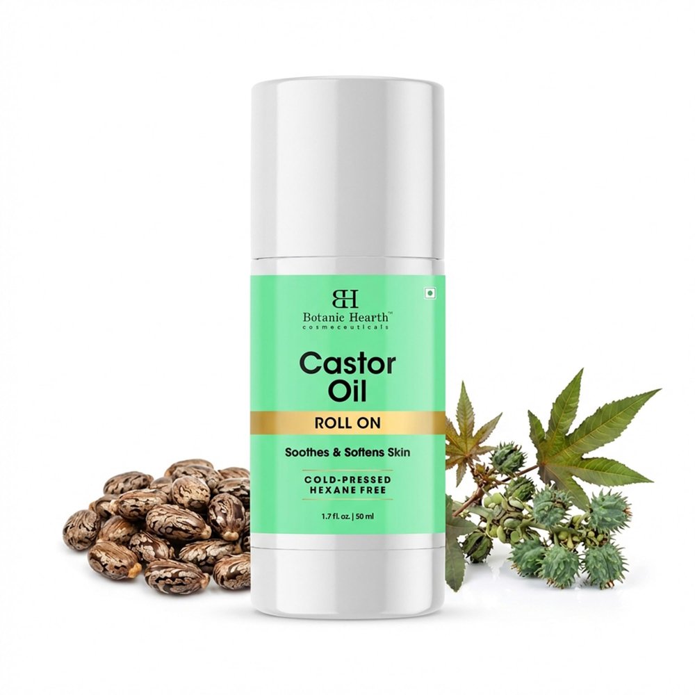 Botanic Hearth Organic Castor Oil - 1.7 Fl Oz with Roll-on