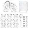 10-Pairs Glasses Nose Pad,Screw-in Soft Silicone Air Chamber Eyeglass Nose Pads,Eyeglasses Repair Kit with Screws & Screwdriver,Anti-Slip & Easy Install,for Most Glasses & Sunglasses (10 Pairs 15mm) view 1