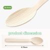 100% Bamboo Disposable Spoons | Compostable Biodegradable Eco-Friendly Utensils for Soup, Dessert & Daily Use for Party & Camping (120 Spoons) view 2