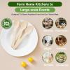 100% Bamboo Disposable Spoons | Compostable Biodegradable Eco-Friendly Utensils for Soup, Dessert & Daily Use for Party & Camping (120 Spoons) view 4