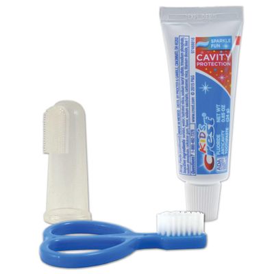 Noodle Soup Oral Care Fluoride Toothpaste and Toothbrush Kit for Babies
