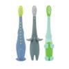 Dr. Talbots Toddler Training Toothbrush 3-Pack, Soft Bristles Gentle on Teeth & Gums, Easy-Grip Handle for Little Hands, Fun Animal Designs Encourage Good Oral Hygiene Habits, Alligator/Dino/Elephant view 1