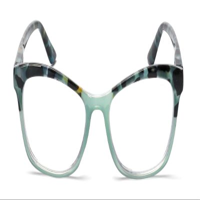 V.W.E. Women Cateye Progressive Reading Glasses - No Line or Bubble - Zero Power on Top Reader CR14 (Mica Green, 2.75, x)