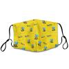 Reusable Breathable Face Mask Scarf Honeycomb Cute Bee Yellow Cloth Cover Balaclava Adjustable Washable Face Cover Balaclava view 1