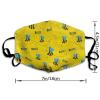 Reusable Breathable Face Mask Scarf Honeycomb Cute Bee Yellow Cloth Cover Balaclava Adjustable Washable Face Cover Balaclava view 2