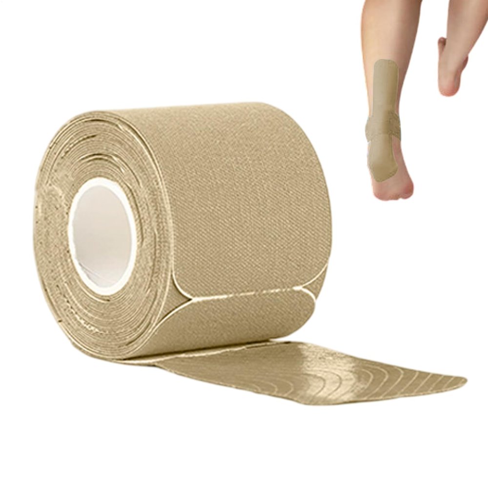 Kinesiology Tape for Knees - Precut Waterproof Wrap - 1.9 Inch x 16.4 Ft Cotton Wrist Tape,for Ankle Wrist Shoulder Muscle Support Relief Sports Football Running