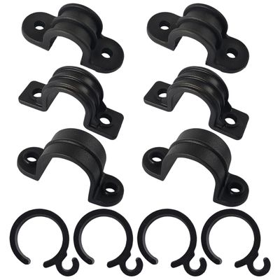 10PCS Rollator Seat Cushion Bracket Mount Parts, Rollator Walker Seat Clamp U Brackets, Brake Grip Holder for Rollators, 4 Wheels Foldable Rolling Walker Replacement Parts, Drive Walker Accessories