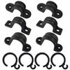 10PCS Rollator Seat Cushion Bracket Mount Parts, Rollator Walker Seat Clamp U Brackets, Brake Grip Holder for Rollators, 4 Wheels Foldable Rolling Walker Replacement Parts, Drive Walker Accessories view 1