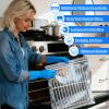 Palksky Oven Rack Cleaning Bags, Heavy Duty No Scrub Oven Rack Cleaning Bags, Reusable Leak-Resistant PE Bags for Deep Soaking Grill Grates, BBQ Racks, No Cleaner Included, 3 Pack(15.7''*23.7'') view 4