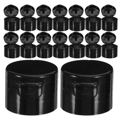 NineLife Basics 100pcs Flips Top Caps For Travel Bottles - Replacement Plastic Leakproof Lotion Bottle Covers For Body Lotion Shampoo Jar 28mm I.D
