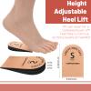 2 Pack Heel Lifts for Women, Adjustable Shoe Lifts for Women, 3-Layer Heel Lift Inserts Invisible Shoe Lift for Heels Pain Relief, Uneven Legs (S) view 2